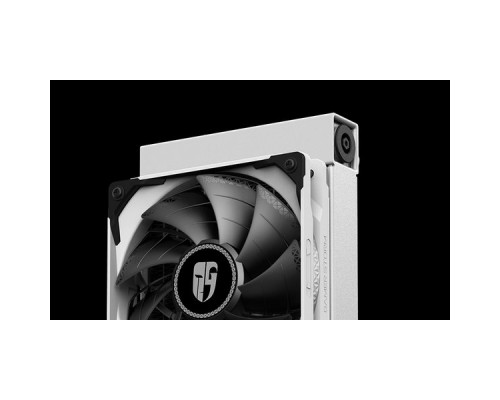 Комплект водяного охлаждения DEEPCOOL CASTLE 240EX WHITE LGA20XX/LGA1366/LGA115X/TR4/AM4/AM3/+/AM2/+/FM2/+/FM1 (6шт/кор,TDP 280W, ARGB Lighting pump, Anti-Leak edition, PWM, DUAL FAN) RET