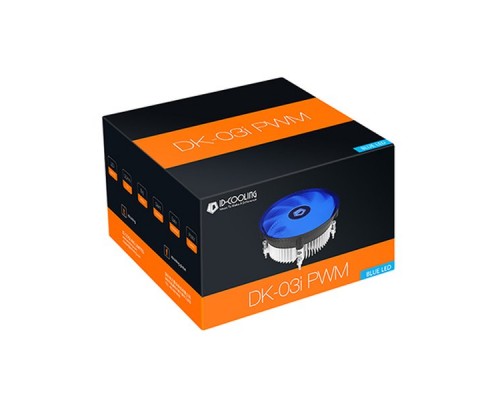 Кулер ID-COOLING DK-03i PWM BLUE LGA1200/115X (36шт/кор, TDP 100W, PWM, FAN 120mm, Blue LED) BOX