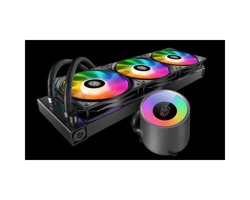 Комплект водяного охлаждения DEEPCOOL CASTLE 360 RGB V2 LGA20XX/LGA1366/LGA115X/TRX4/TR4/AM4/AM3/+/AM2/+/FM2/+/FM1 (6шт/кор,TDP 280W, ARGB Lighting, Anti-Leak edition, PWM, TRIPLE FAN) RET