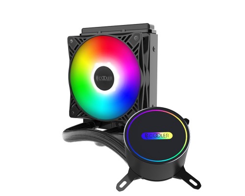 Комплект водяного охлаждения PCCooler GI-CL120vc LGA2066/2011/1366/115х/775/TR4/AM4/FM1/2/2+/AM2/2+/3/3+ (8шт/кор, TDP 180W, 1х120mm FIXED LED PWM FAN) RET