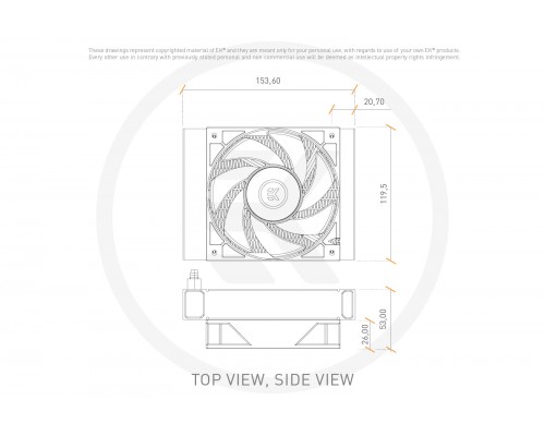 Комплект водяного охлаждения EKWB AIO 120 D-RGB (FAN 120mm, PWM, Addresable RGB) RET