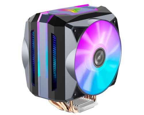 Кулер JONSBO CR-1100 Gray LGA115X/775/AM4/AM3/3+/AM2/+/FM2/+/FM1(12шт/кор, TDP 200W, PWM, 2 x 120mm ARGB Fan, 6 тепловых трубок, 4-pin) Retail