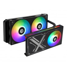 Комплект водяного охлаждения для видеокарты ID-COOLING ICEFLOW 240 VGA ARGB RTX20XX/GTX10XX/900/1600/; AMD VEGA56/64/RX200/300 (6шт/кор,TDP 350W, Черный, ARGB PWM DUAL FAN 120mm и ARGB PWM FAN 92mm) RET                                                