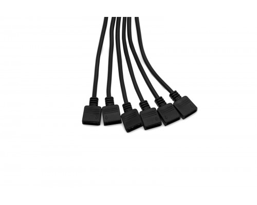 Кабель разветвитель EKWB EK-D-RGB 6-Way Splitter Cable ARGB 3-pin (5V+ R G B) черный