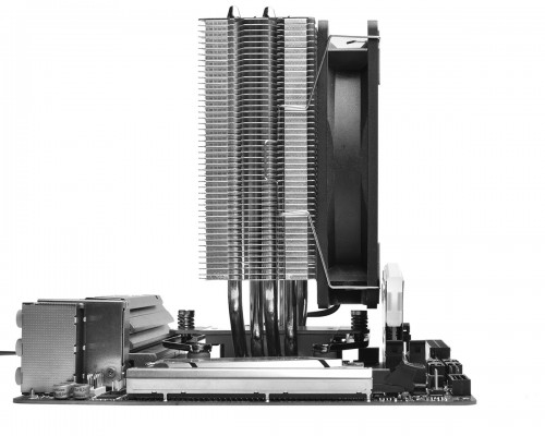 Кулер ID-COOLING SE-224-XT-R LGA20XX/LGA1366/LGA115X/AM4/AM3/+/AM2/+/FM2/+/FM1 (16шт/кор, TDP 180W, PWM, 4 тепл.трубки прямого контакта, FAN 120mm, Red LED) RET