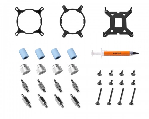 Комплект водяного охлаждения ID-COOLING ICEFLOW 240 ARGB LGA20XX/LGA1366/LGA115X/TR4/AM4/AM3/+/AM2/+/FM2/+/FM1 (6шт/кор,TDP 250W, ARGB FAN and PUMP, PWM, DUAL FAN 120mm) RET