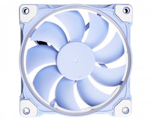 Вентилятор ID-COOLING ZF-12025-Baby Blue 120x120x25мм (80шт./кор, PWM, White LED Ring, 900-2000об/мин, синий пастель)  BOX