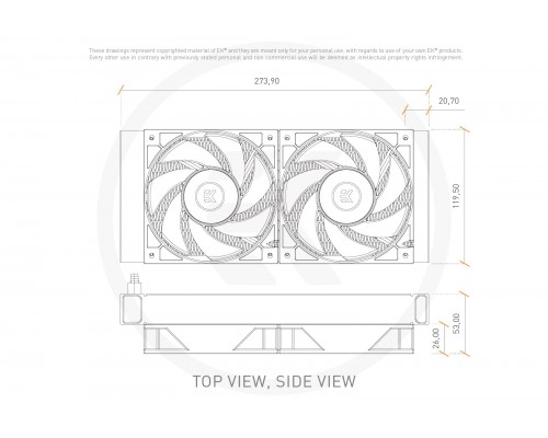 Комплект водяного охлаждения EKWB AIO 240 D-RGB (DUAL FAN 120mm, PWM, Addresable RGB) RET