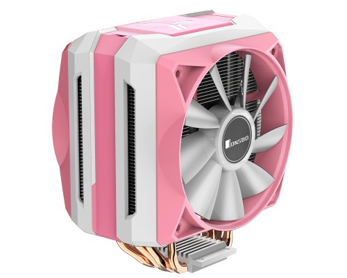 Кулер JONSBO CR-1100 Pink LGA115X/775/AM4/AM3/3+/AM2/+/FM2/+/FM1(12шт/кор, TDP 200W, PWM, 2 x 120mm ARGB Fan, 6 тепловых трубок, 4-pin) Retail