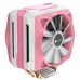 Кулер JONSBO CR-1100 Pink LGA115X/775/AM4/AM3/3+/AM2/+/FM2/+/FM1(12шт/кор, TDP 200W, PWM, 2 x 120mm ARGB Fan, 6 тепловых трубок, 4-pin) Retail