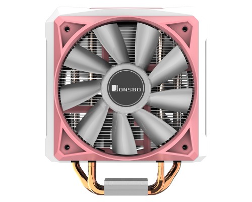 Кулер JONSBO CR-1100 Pink LGA115X/775/AM4/AM3/3+/AM2/+/FM2/+/FM1(12шт/кор, TDP 200W, PWM, 2 x 120mm ARGB Fan, 6 тепловых трубок, 4-pin) Retail