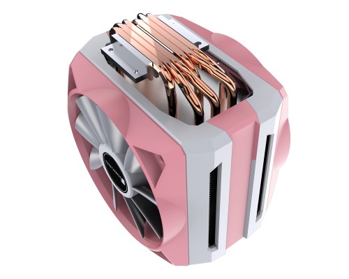 Кулер JONSBO CR-1100 Pink LGA115X/775/AM4/AM3/3+/AM2/+/FM2/+/FM1(12шт/кор, TDP 200W, PWM, 2 x 120mm ARGB Fan, 6 тепловых трубок, 4-pin) Retail