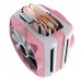 Кулер JONSBO CR-1100 Pink LGA115X/775/AM4/AM3/3+/AM2/+/FM2/+/FM1(12шт/кор, TDP 200W, PWM, 2 x 120mm ARGB Fan, 6 тепловых трубок, 4-pin) Retail