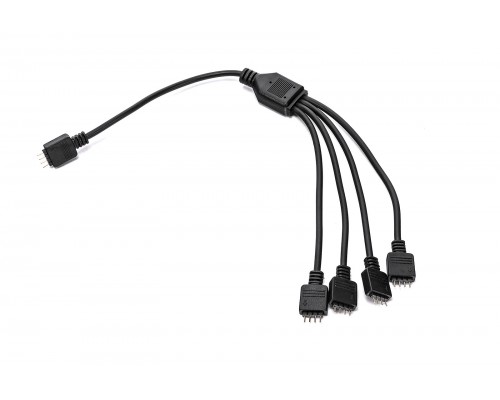 Кабель разветвитель EKWB EK-RGB 4-Way Splitter Cable RGB 4-pin (12V+ R G B) черный