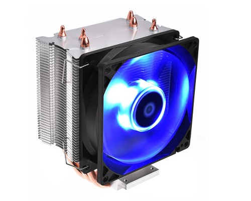 Кулер ID-COOLING SE-913-B PWM LGA115X/775/AM4/AM3/+/AM2/+/FM2/+/FM1 (40шт/кор, TDP 130W, PWM, 3 тепл.трубки прямого контакта, FAN 92mm, Blue LED) RET