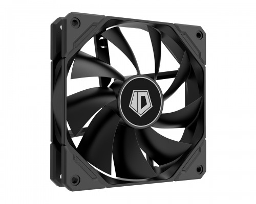 Вентилятор ID-COOLING TF-12025-BLACK 120x120x25мм (80шт./кор, PWM, резиновые углы, черный, 700-1800об/мин)  BOX