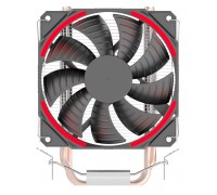 Кулер AARDWOLF SERENITY 260 RED  S775/115X/1200/AM2/AM3/AM4 (12 шт/кор, TDP 100W, 120мм PWM вент-р с красной подсветкой, 2 тепловых трубки 6мм, 1000-1800RPM, 16-32dBa)                                                                                   