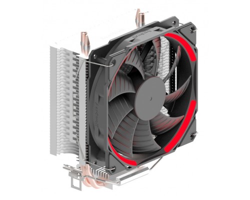 Кулер AARDWOLF SERENITY 260 RED  S775/115X/1200/AM2/AM3/AM4 (12 шт/кор, TDP 100W, 120мм PWM вент-р с красной подсветкой, 2 тепловых трубки 6мм, 1000-1800RPM, 16-32dBa)