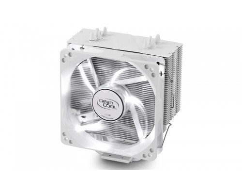 Кулер DEEPCOOL GAMMAXX400 WHITE LGA20XX/1366/115X/775/AM4/AM3/+/AM2/+/FM2/+/FM1 (20шт/кор, TDP 130Вт, PWM, White Led Fan 120mm, 4 тепл. трубки прямого контакта ) RET