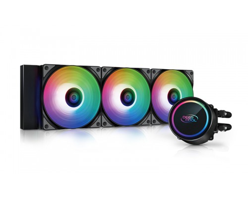 Комплект водяного охлаждения DEEPCOOL GAMMAXX L360 A-RGB LGA20XX/LGA1366/LGA115X/AM4/AM3/+/AM2/+/FM2/+/FM1 (6шт/кор,TDP 220W, A-RGB Lighting, Anti-Leak edition, PWM, TRIPLE FAN) RET