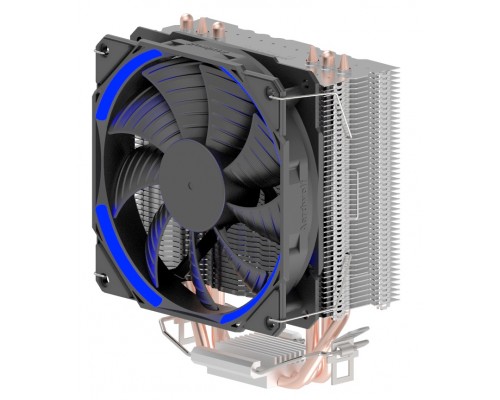 Кулер AARDWOLF SERENITY 360 BLUE  S775/115X/1200/AM2/AM3/AM4 (12 шт/кор, TDP 140W, 120мм PWM вент-р с синей подсветкой, 3 тепловых трубки 6мм, 1000-1800RPM, 13-32dBa)