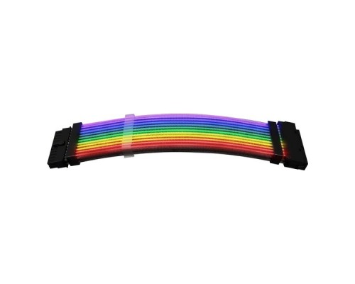Кабель-удлинитель для БП 1STPLAYER MC-24PIN-01 / RGB, 24-pin, 200mm, 2-pin 5v input / RGB