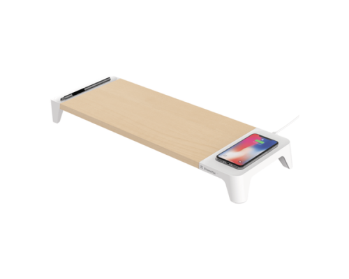 Подставка-док станция XtremeMac Wooden Stand with Wireless Charging 10W