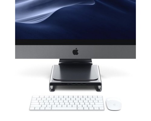 Подставка для монитора со встроенным USB Type-C концентратором Satechi Type-C Aluminum iMac Stand with Built-in USB-C Data, USB 3.0, Micro/SD Card - Space Gray