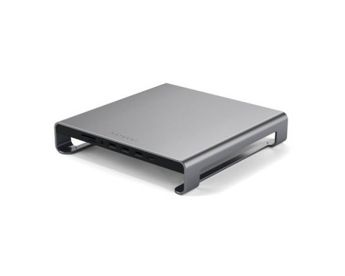 Подставка для монитора со встроенным USB Type-C концентратором Satechi Type-C Aluminum iMac Stand with Built-in USB-C Data, USB 3.0, Micro/SD Card - Space Gray