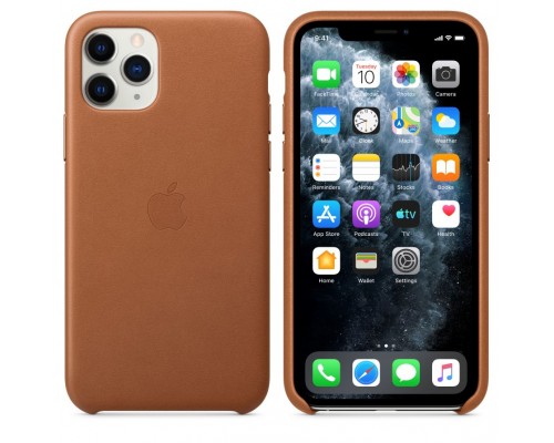 Чехол iPhone 11 Pro Leather Case - Saddle Brown