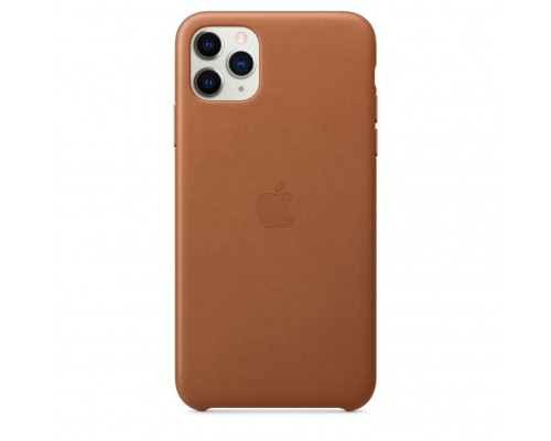 Чехол iPhone 11 Pro Max Leather Case - Saddle Brown