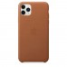 Чехол iPhone 11 Pro Max Leather Case - Saddle Brown