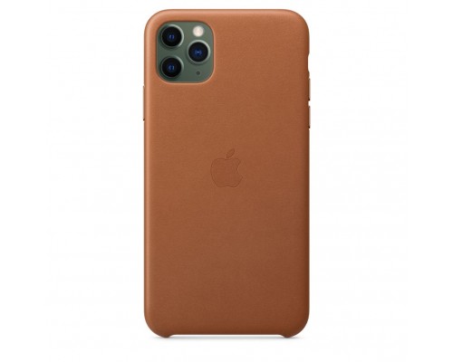 Чехол iPhone 11 Pro Max Leather Case - Saddle Brown