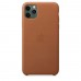 Чехол iPhone 11 Pro Max Leather Case - Saddle Brown