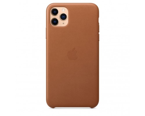 Чехол iPhone 11 Pro Max Leather Case - Saddle Brown