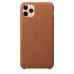 Чехол iPhone 11 Pro Max Leather Case - Saddle Brown