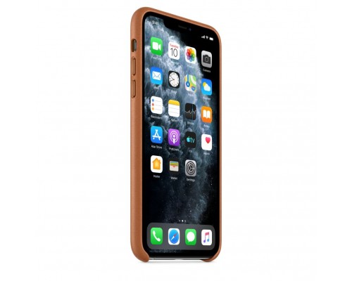 Чехол iPhone 11 Pro Max Leather Case - Saddle Brown