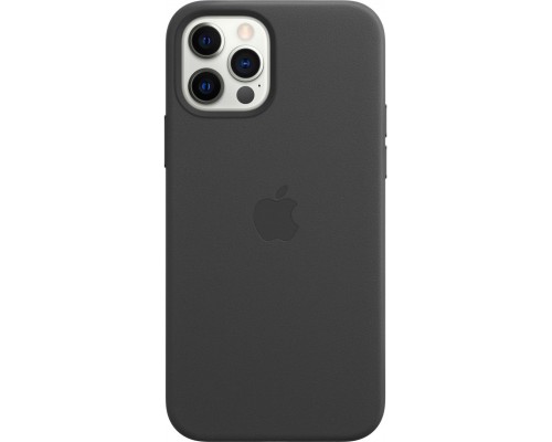 Чехол iPhone 12 | 12 Pro Leather Case with MagSafe - Black