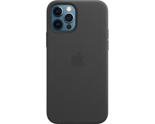 Чехол iPhone 12 | 12 Pro Leather Case with MagSafe - Black