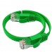 Патчкорд GCR PROF плоский прямой 20.0m, UTP медь кат.6, зеленый, 30 AWG, ethernet high speed 10 Гбит/с, RJ45, T568B, GCR-52841