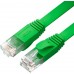 Патчкорд GCR PROF плоский прямой 20.0m, UTP медь кат.6, зеленый, 30 AWG, ethernet high speed 10 Гбит/с, RJ45, T568B, GCR-52841