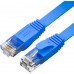 Патчкорд GCR PROF плоский прямой 10.0m, UTP медь кат.6, синий, 30 AWG, ethernet high speed 10 Гбит/с, RJ45, T568B, GCR-52852