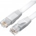 Патчкорд GCR PROF плоский прямой 10.0m, UTP медь кат.6, белый, 30 AWG, ethernet high speed 10 Гбит/с, RJ45, T568B, GCR-52849