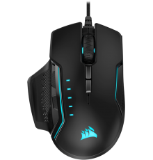 Игровая мышь Corsair Gaming™ GLAIVE RGB PRO, Comfort FPS/MOBA Gaming Mouse with Interchangeable Grips, Black, Backlit RGB LED, 18000 DPI, Optical (EU version)                                                                                            