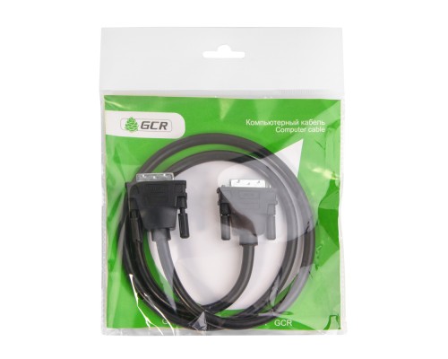 Кабель Greenconnect DVI-D 5.0m, черный, OD 8.5mm, 28/28 AWG, DVI/DVI, 25M/25M, GCR-DM2DMC-5.0m, двойной экран