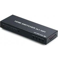 Переключатель HDMI 3 x 1 Greenline, SPDIF + RCA Стерео + 3.5MM + Coaxial, GL-v301AU                                                                                                                                                                       