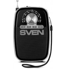 Портативная акустическая система АС SVEN SRP-445, черный (3 Вт, FM/AM, USB, microSD, встроенный аккумулятор)                                                                                                                                              