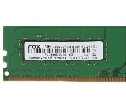 Оперативная память Foxline DIMM 16GB 2666 DDR4 CL 19 (2Gb*8)