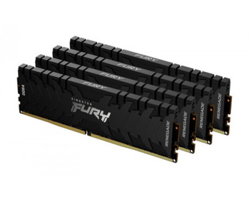 Оперативная память Kingston 128GB 3200MHz DDR4 CL16 DIMM (Kit of 4) FURY Renegade Black