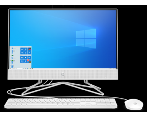 Моноблок HP 22 22-df0013ur 14P52EA Celeron J4025/4Gb/1TB/noODD/21.5'' (1920x1080)/WiFi/KB+mouse/Win10/Snow White